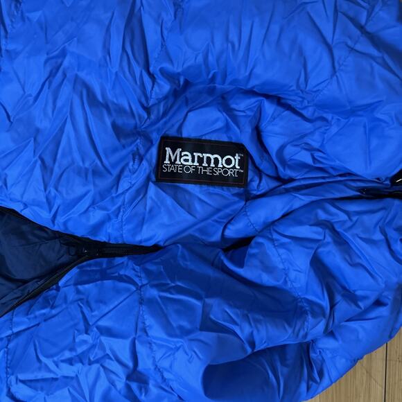 Marmot Down Sleeping Bag 2lbs 6oz Compression Sack Lightweight Double Zipper USA - Picture 2 of 10